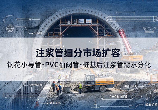 石阡注浆管细分市场扩容，隧道钢花小导管、PVC 袖阀管、桩基后注浆管需求分化